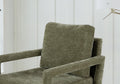 Mid Century Armchairaccent Chair With Chenille Armrest & Soft Cushion For Living Room, Bedroom, Home Office, Study, Forest Green Green Foam Wood Fabric