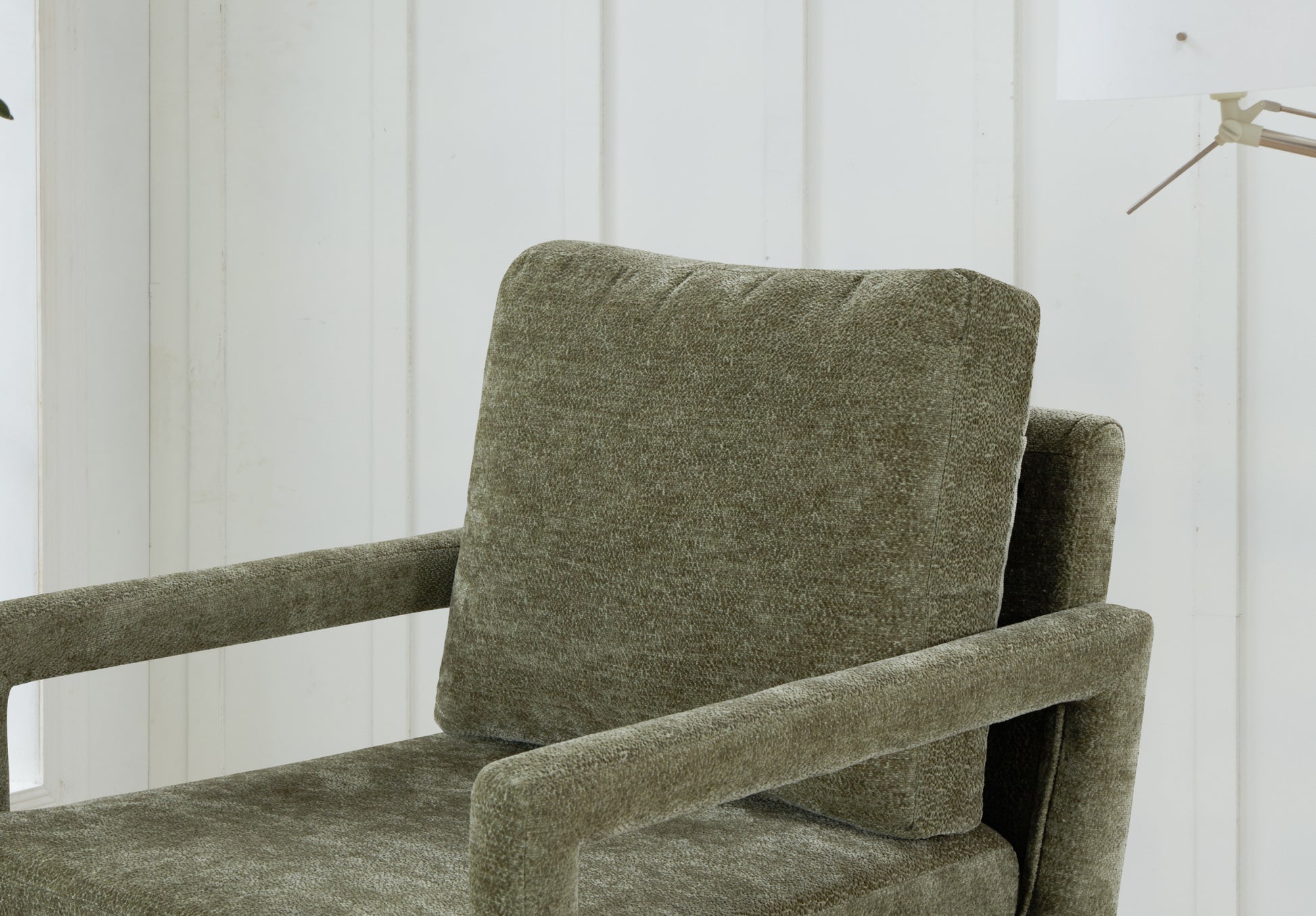 Mid Century Armchairaccent Chair With Chenille Armrest & Soft Cushion For Living Room, Bedroom, Home Office, Study, Forest Green Green Foam Wood Fabric