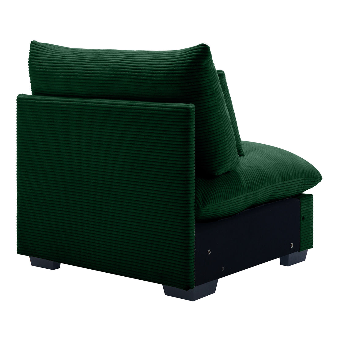 Armless Sofa For Flexible Combination To Become 2 Seater 3 Seater 4 Seater Sofa Armless Sofa With Delicate And Soft Corduroy Fabric, High Resilience Sponge And Waist Pillow, Green Green Corduroy 1