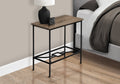 Accent Table, Side, End, Narrow, Small, 2 Tier, Living Room, Bedroom, Brown Laminate, Black Metal, Contemporary, Modern Taupe Mdf