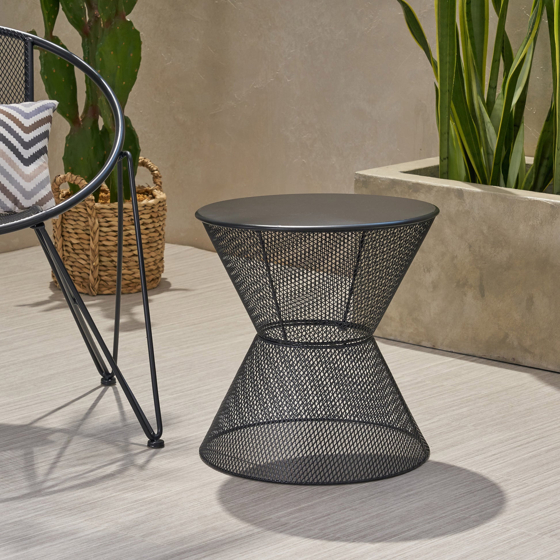 Nevada Side Table Matte Black Iron