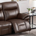 Springdale Power Headrest Zero Gravity Reclining Loveseat Chestnut Memory Foam Genuine Leather