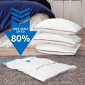 20 Pack Vacuum Storage Bags 4 Jumbo 4 Large 4 Medium 4 Small 4 Roll M Space Saver Bags, Vacuum Seal Bags With Hand Pump For Comforters, Blankets, Bedding, Pillows And Clothes White Polyethylene