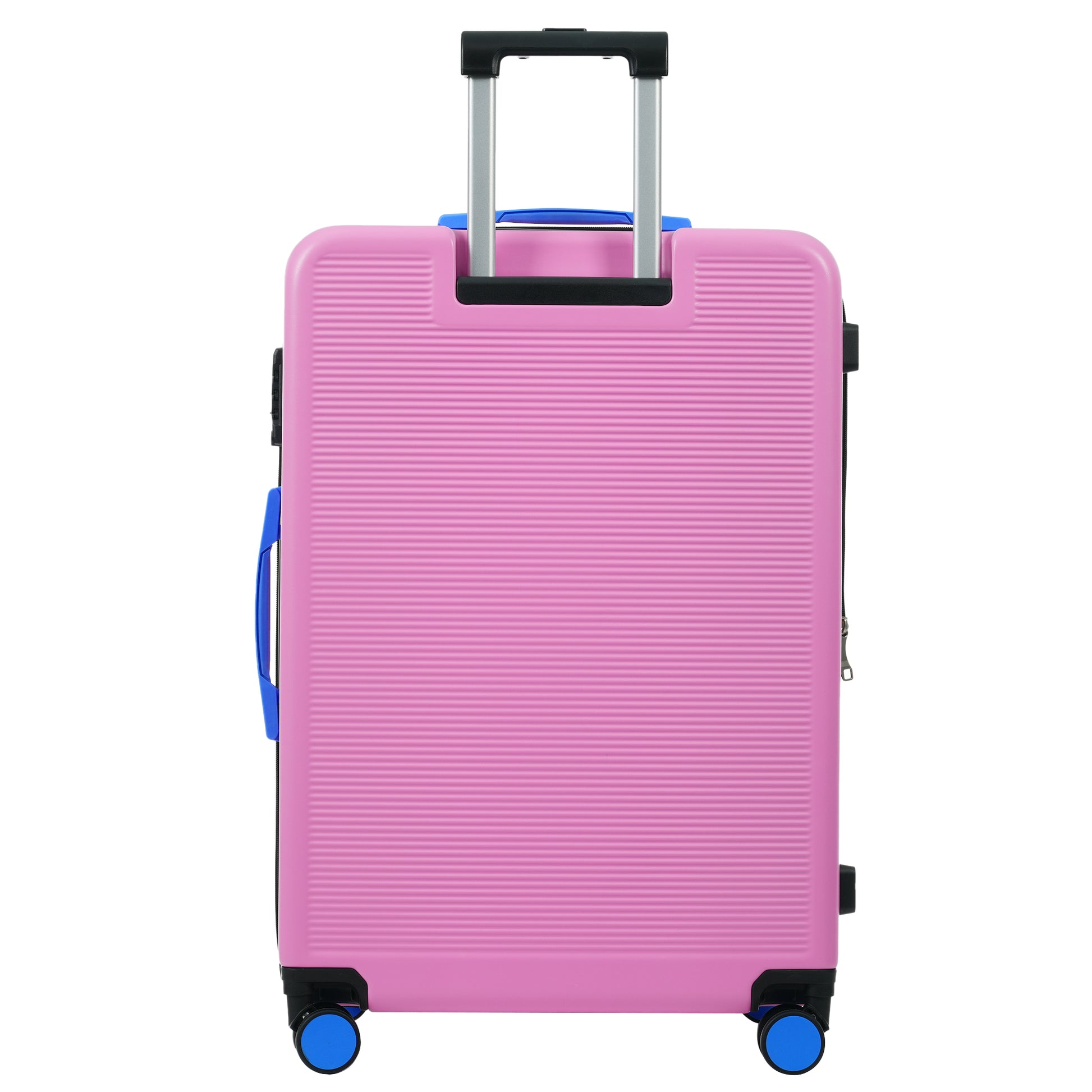 Hardshell Luggage Sets 3 Pcs Contrast Color Suitcase With Spinner Wheels And Tsa Lock 20" 24" 28" Available Pink Abs