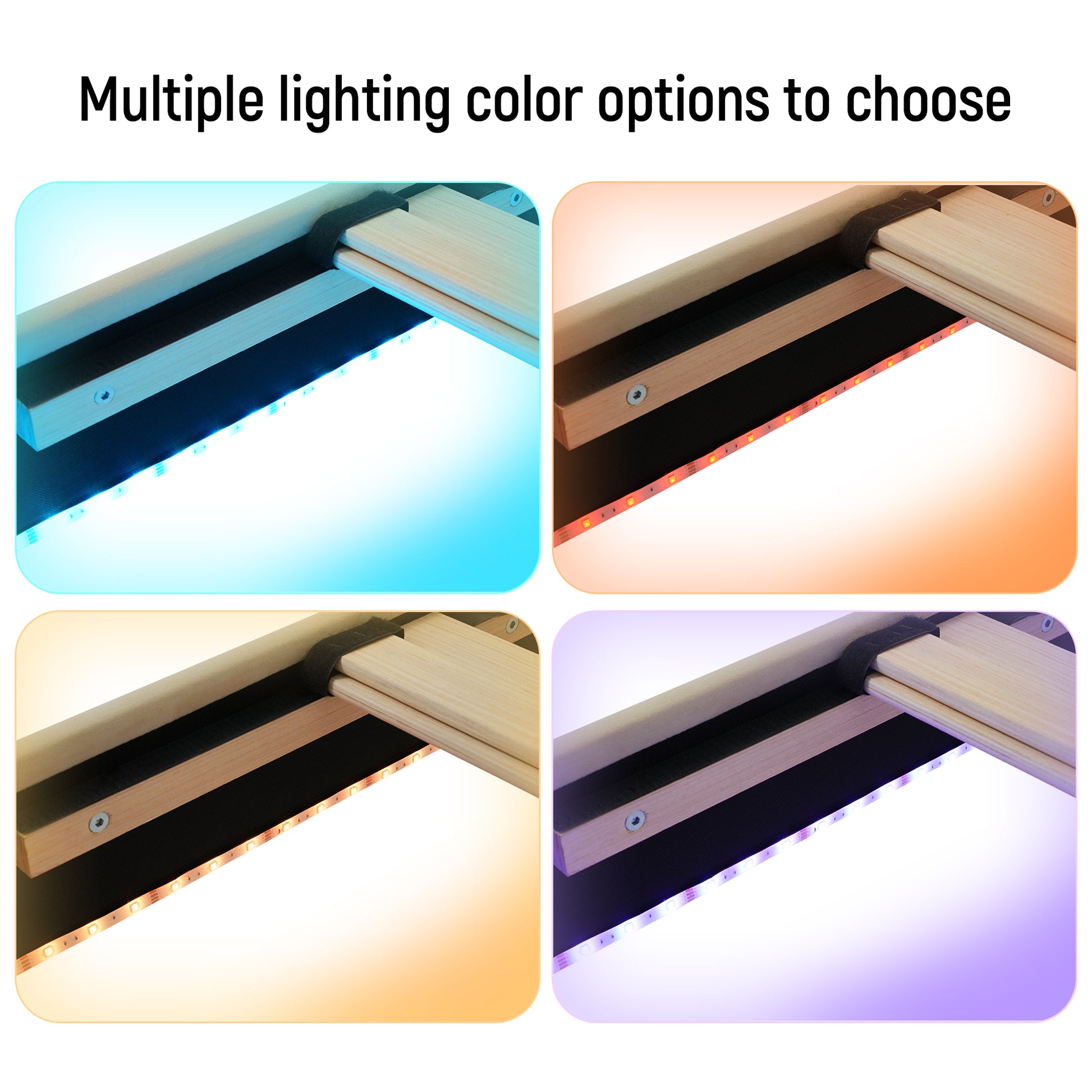 Full Size Velvet Upholstered Smart Led Bed Frame With Adjustable Height Headboard,No Box Spring Needed,Easy Assembly,Beige Box Spring Not Required Full Beige Wood Bedroom Cute,Modern Bed Frame Wood