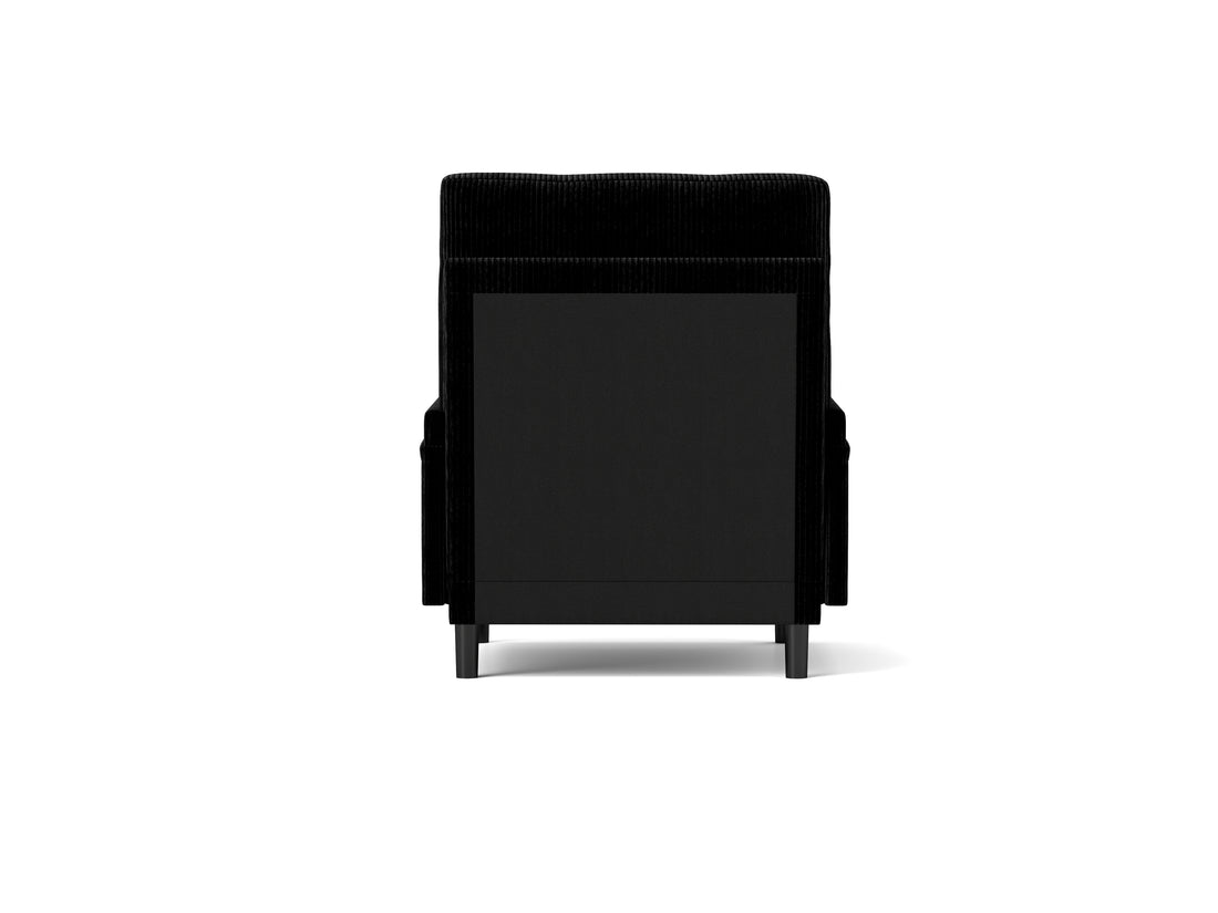 Black Sofa Chair With Recline Fuction Black Velvet Metal Primary Living Space Medium Soft Loose Back Pillow Top Arms Foam Fabric Metal 1 Seat