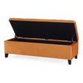 Storage Ottoman Burnt Orange Velvet