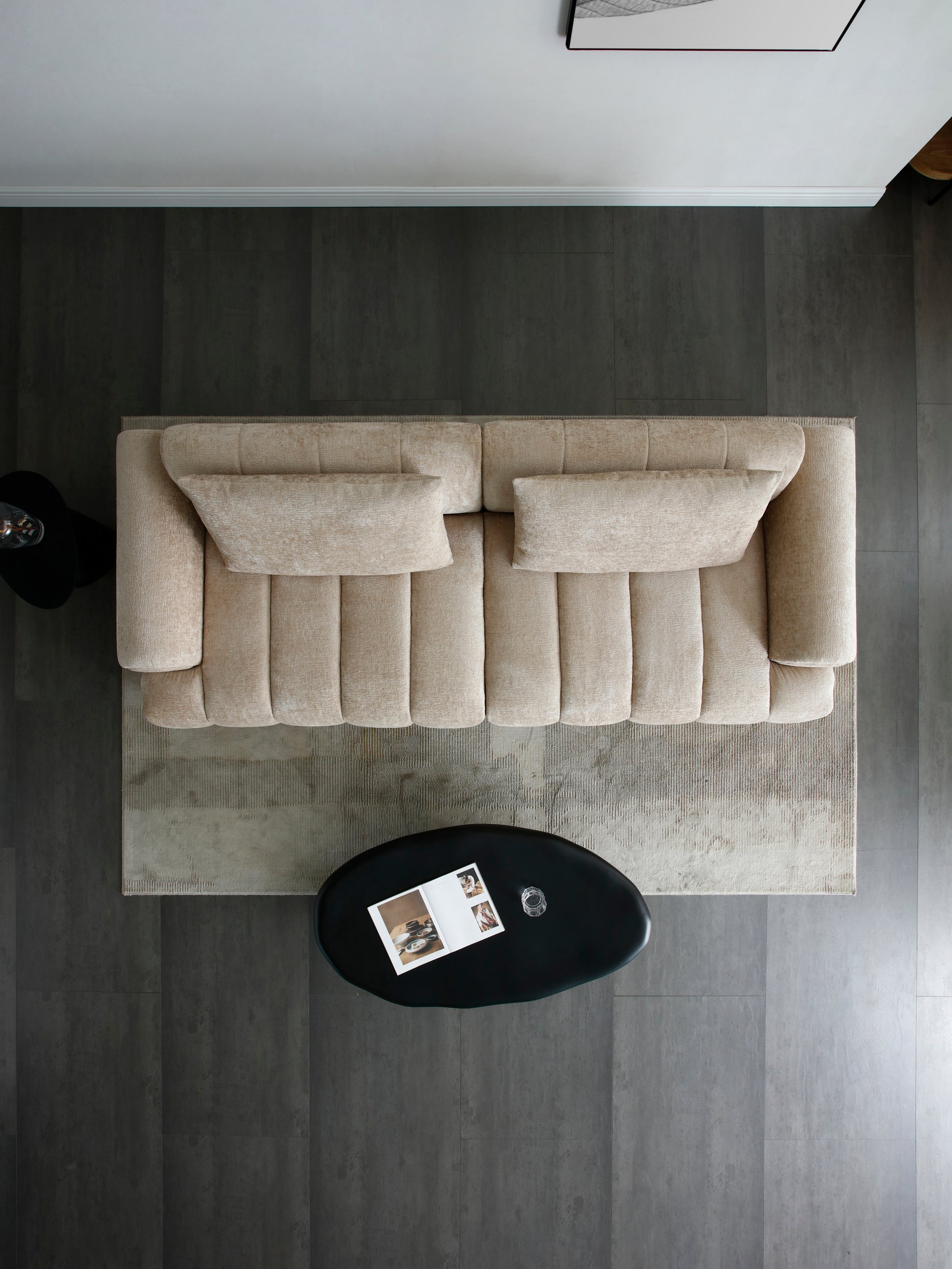 Modern Sectional Sofa, 4 Seater, Chenille Velvet Upholstered Sofa Couch For Living Room Apartment Small Space Camel Chenille Wood Primary Living Space Medium Soft Cushion Back Modern Eucalyptus Foam Solid Wood 4 Seat