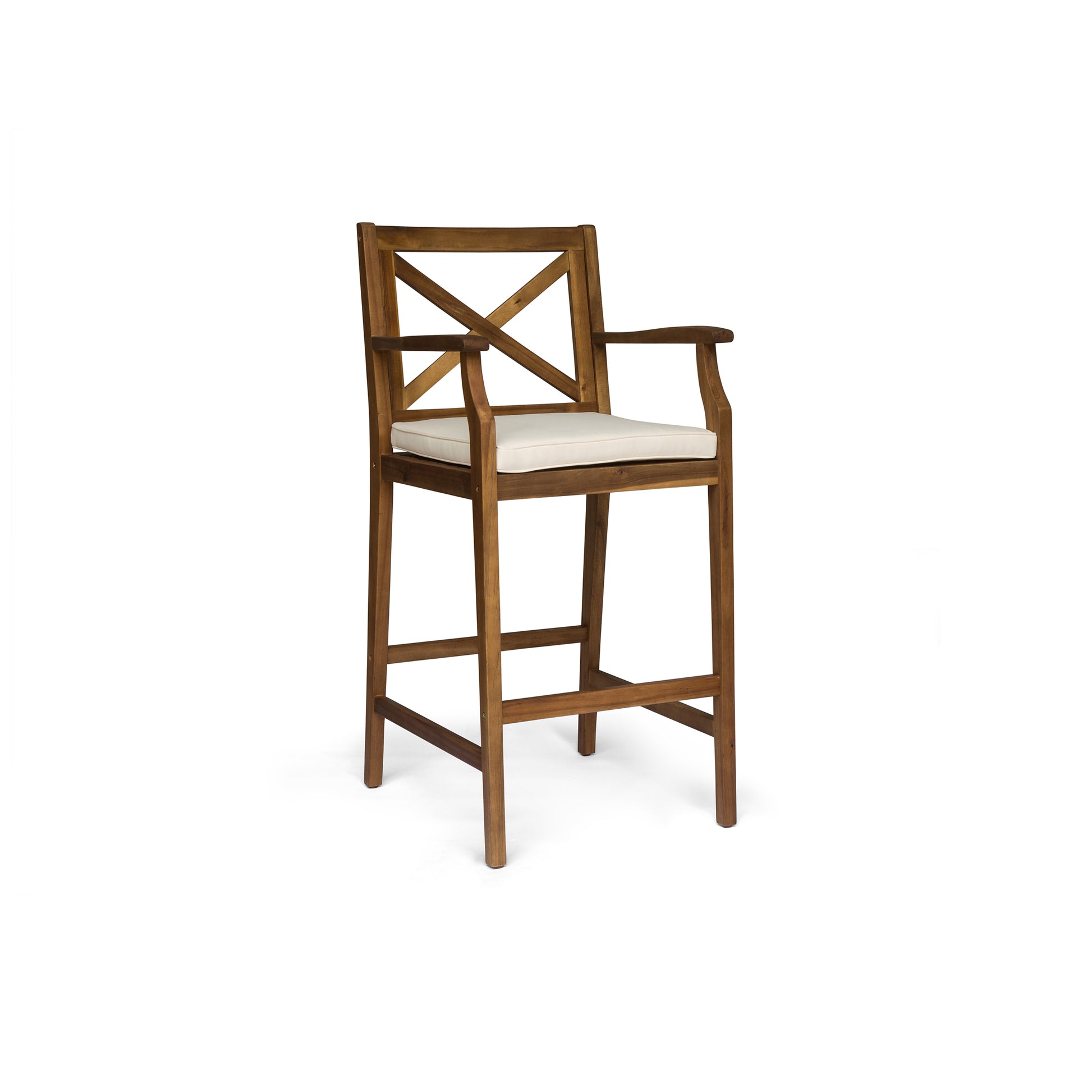 Perla Barstool Brown Acacia Wood