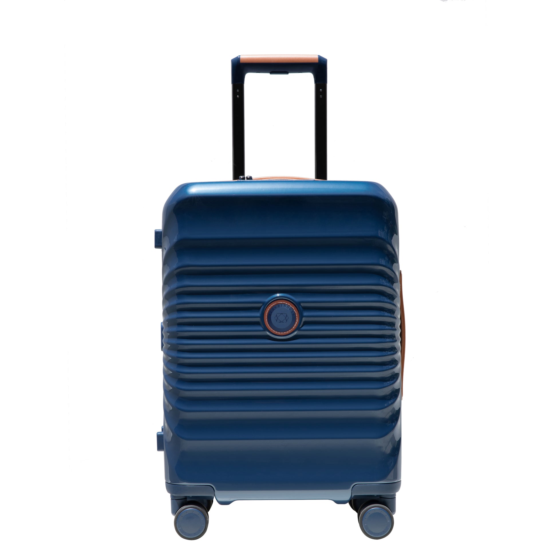 20" Carry On Luggage Lightweight Suitcase Tsa Lock Usb Port Luggage Wheel Lock Artificial Leather Top Handle Spinner Wheels Blue Blue Abs Pc