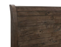 Verna Brown King Sleigh Bed King Brown Engineered Wood