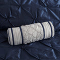 7 Piece Tufted Comforter Set Navy Cal King California King Navy Polyester
