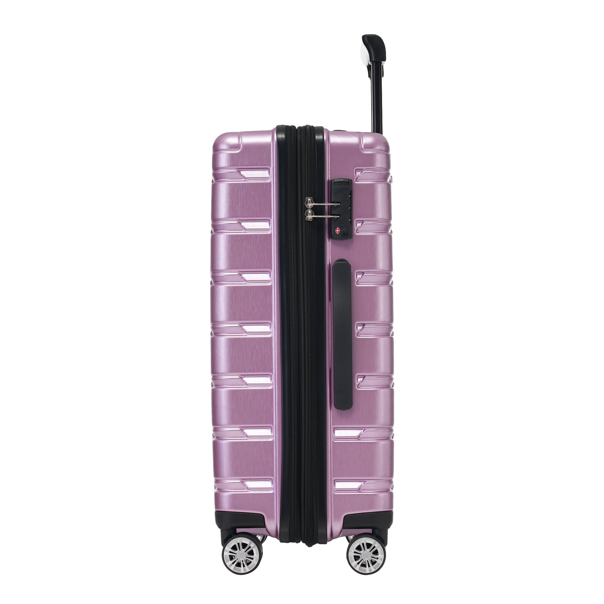 3 Piece Luggage Set Suitcase Set, Lightweight Durable Suitcase With Wheels And Tsa Lock, Expandable Travel Family Luggage For Men Women 20" 24" 27" Purple Abs Pc