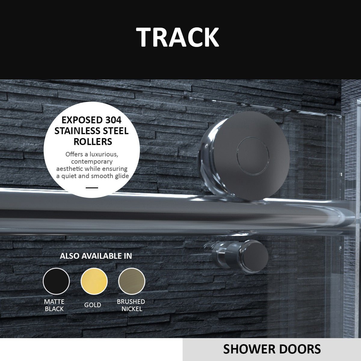 Frameless Sliding Shower Door 58 60 In. W X 76 In. H, Bathroom Sliding Door With 5 16" Clear Tempered Glass, Chrome Finish, Designed For Smooth Door Closing Chrome Stainless Steel