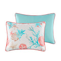 7 Piece Cotton Sateen Comforter Set Coral King King Coral Cotton