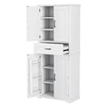 Bathroom Storage Cabinet With Multi Functional Storage Space, Drawer With Slide Rails, Adjustable Shelf, White White Mdf