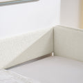 Daybed With Trundle Upholstered Tufted Sofa Bed, Twin Size, Boucle Fabric, Beige 83