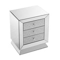 A Modern Minimalist Design Living Room And Bedroom Furniture With 1 Piece, 3 Drawers And A Mirrored Small Side Cabinet Chest 3 4 Drawers Glass Pane Silver Bedroom Glass Doors American Design Acrylic Mdf Glass