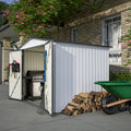 8 X 6 Ft Outdoor Storage Shed, All Weather Metal Sheds With 2 Lockable Doors, Tool Shed For Garden, Backyard, Lawn,White White Metal