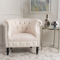 Akira Club Chair Beige Fabric