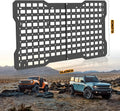 Off Road Tailgate Storage Panel Tailgate Molle Panel Steel Cargo Shelf Storage Luggage Holder Carrier For Ford Bronco Accessories 2021 2022 2023 2 4 Doors Black Aluminium