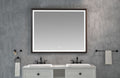 Bathroom Led Mirror Is Multi Functional And Each Function Is Controlled By A Smart Touch Button. Brown Aluminium