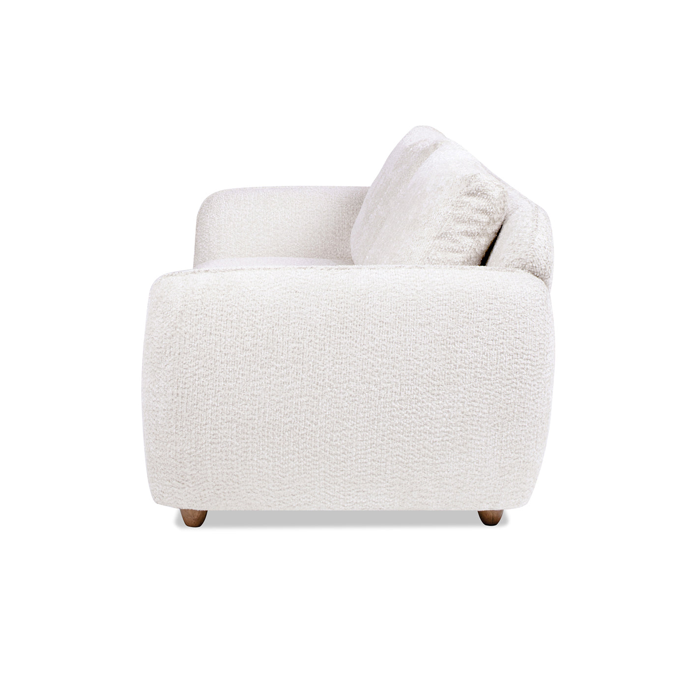 Sharon 84" Puffy Arm Sofa, Alpaca Off White Chenille White Foam Chenille 2 Seat