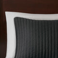 3 Piece Quilt Set Black Full Queen Full Black Microfiber