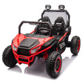 24V Two Seater Kids Ride On Utv W Parents Control,400W Super Power,Four Wheel Suspension,Led Light With Rear Searchlight,Bluetooth,Mp3,Music,Rear Storage Space,Speeds 3.73 4.97Mph For Kids Aged 3 . Red 50 99 Lbs Polypropylene