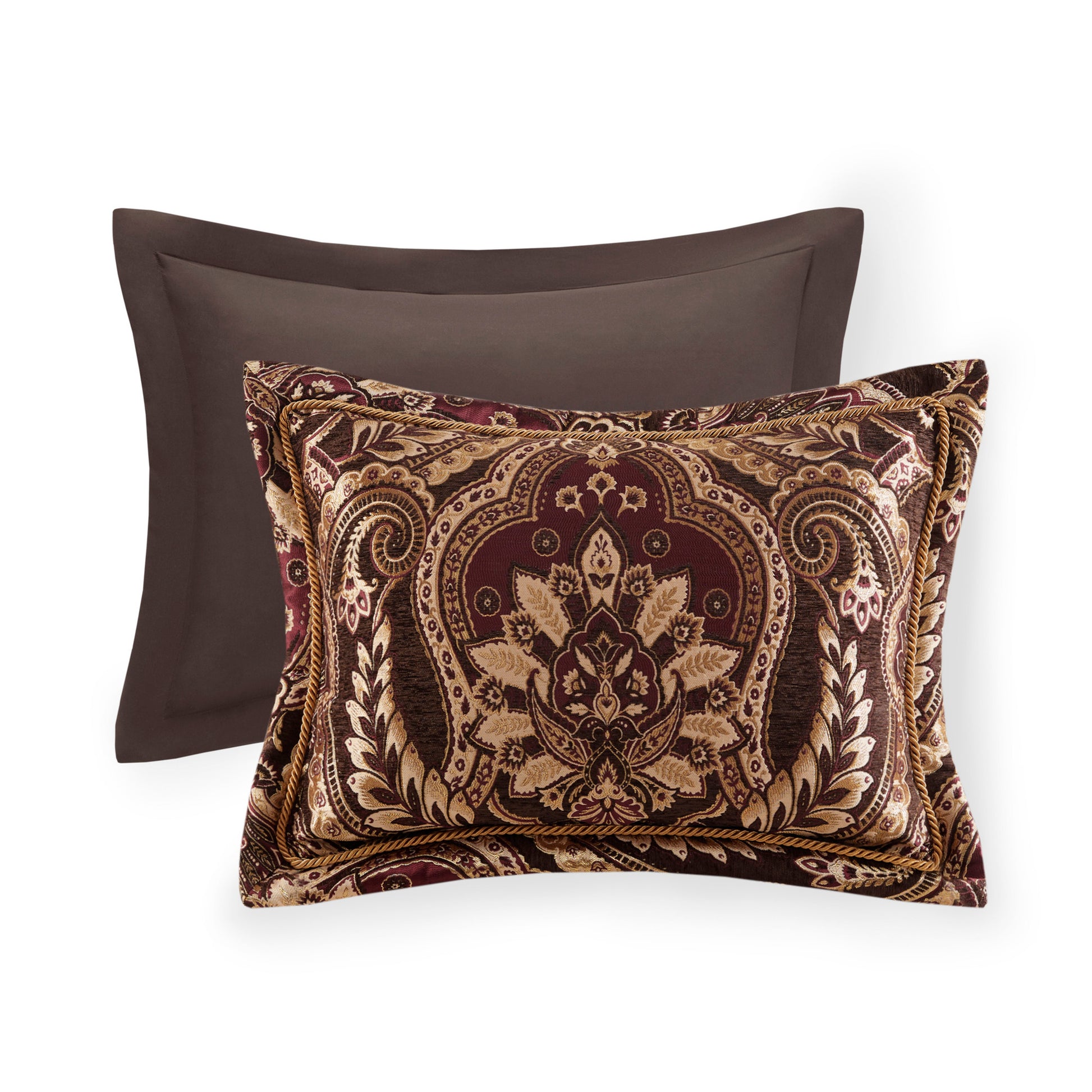 4 Piece Comforter Set Burdy King King Multicolor Polyester