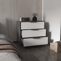 Smokey Oak And White 3 Drawer Dresser White Particle Board