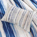 6 Piece Printed Quilt Set With Throw Pillows Blue King Cal King King Blue Cotton