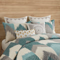 3 Piece Duvet Cover Mini Set Queen Multicolor Cotton