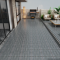 Patio Floor Tiles Pack Of 11 Wpc Wood Plastic Composite Patio Deck Tiles Diy Interlocking Decking Tiles, Quick Deck Floor Tile, Court Tile, Water Resistant Indoor Outdoor 11.8