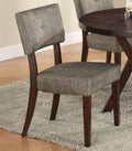 Drake Gray Fabric & Espresso Finish 5Pcs Dining Room Set Espresso,Gray Fabric,Synthetic Wood