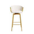 30 Inch Dining Chairs Set Of 2 Modern Style 360 Swivel Bar Chairs With Simple Design, Comfortable High Stools, And Flexible Dining Chairs Suitable For Bars, Restaurants,Velvet Bar Chair Beige Beige