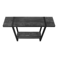 Accent Table, Console, Entryway, Narrow, Sofa, Living Room, Bedroom, Black Laminate, Black Metal, Contemporary, Modern Black Mdf