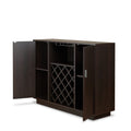 Espresso 2 Door Wine Cabinet With Stemware Rack Espresso Kitchen Mdf