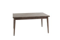 Modern 7Pc Dining Set Ash Walnut Finish Dining Table 6X Side Chairs Foam Cushion Fabric Upholstery Unique Back Design Wood Dining Room Rubberwood Rectangular Dining Table With Chair Upholstered Chair Wood Walnut Solid Back Seats 6