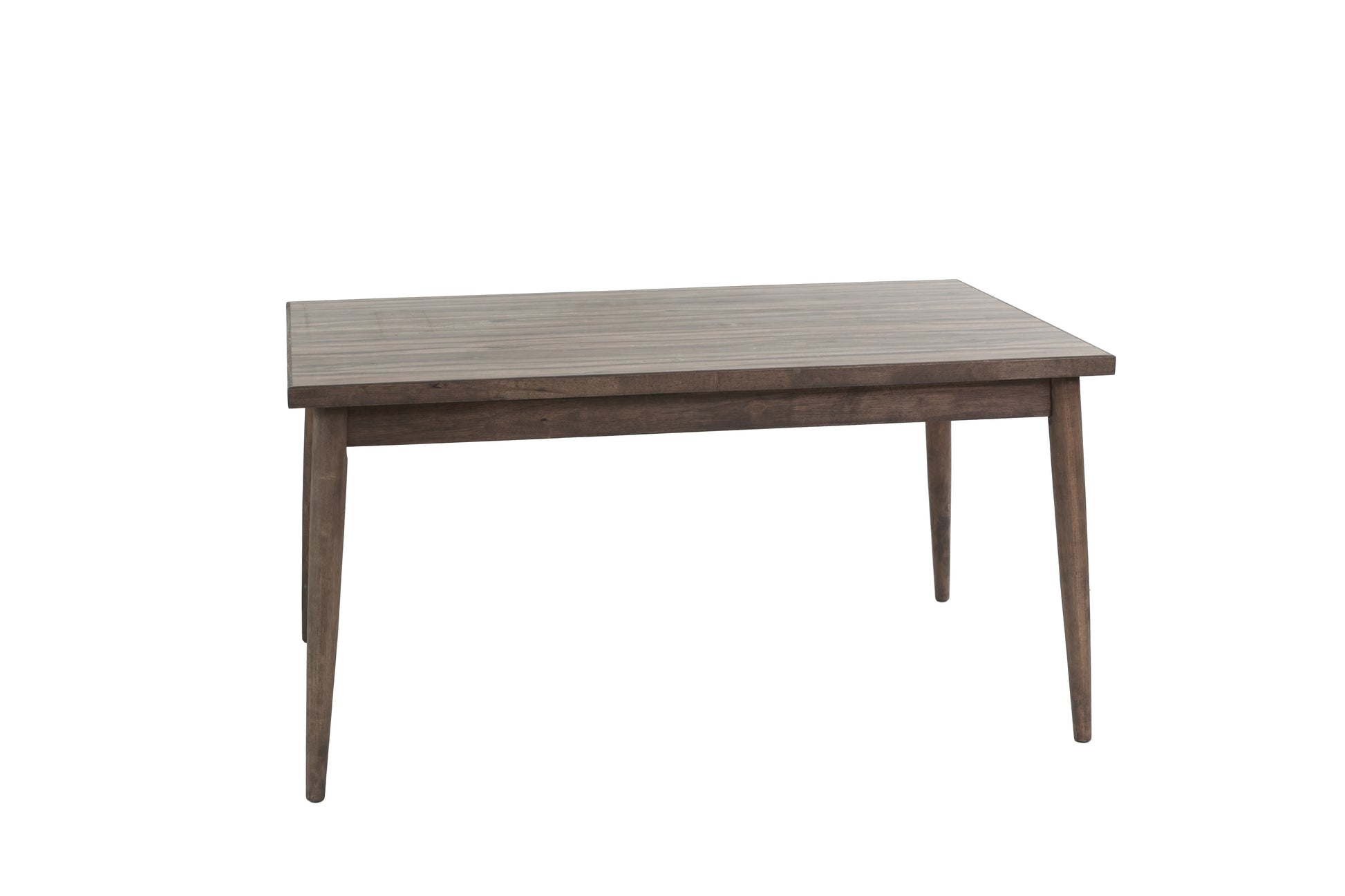 Modern 7Pc Dining Set Ash Walnut Finish Dining Table 6X Side Chairs Foam Cushion Fabric Upholstery Unique Back Design Wood Dining Room Rubberwood Rectangular Dining Table With Chair Upholstered Chair Wood Walnut Solid Back Seats 6