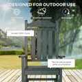 Outsunny 2 Pieces Outdoor Rocking Chair, All Weather Resistant Hdpe Rocking Patio Chairs With Rustic High Back, Armrests, Oversized Seat And Slatted Backrest, 350Lbs Weight Capacity, Dark Gray Dark Gray Plastic