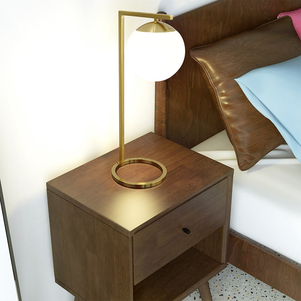 Velvet Globe Table Lamp White Opal Glass With Dimmer Switch Inline Gold,White Table&Floor Lamps Brass,Glass