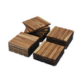 30 Pcs Interlocking Deck Tiles Striped Pattern, 12