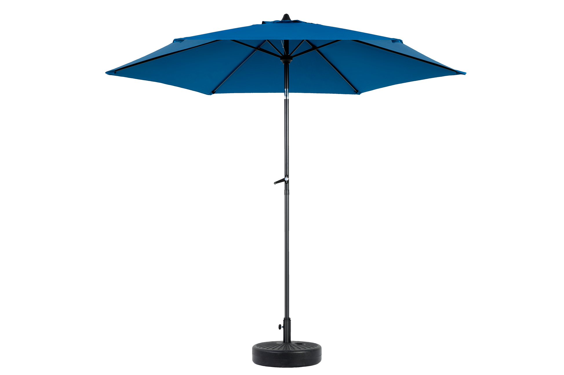 9Ft Outdoor Patio Umbrella Outdoor Table Umbrella With Push Button Tilt And Crank, Market Umbrella 6 Sturdy Ribsdeck, Backyard, Pool Base Not Included Dark Blue Dark Blue Garden & Outdoor Steel
