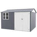 8X10Ft Outdoor Storage Shed With Thickened Galvanized Steel,With Sloped Roof & Double Lockable Door,Storage Shed Large With 6 Vents, Garden Tool Shed For Backyard Garden Patio Lawn Bike,Lawnmower