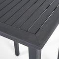 Outdoor Minimalist Acacia Wood Rectangle Bar Table Dark Gray Dark Gray Garden & Outdoor Minimalist Acacia Wood