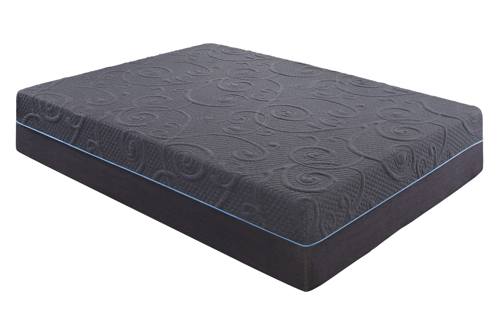 14 Inch Queen Size Bed Mattress Gel Infused Memory Foam Hybrid Mattress, Dark Gray, Mattress In A Box, Medium Firm Comfort Dark Gray Bedroom Foam Spring Queen