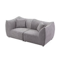 79 Inch Sofa, Comfy Sofa Couch With Deep Seats Modern Sofa 2 Seater Sofa, Couch For Living Room Apartment Lounge Grey Gray Teddy 2 Seat