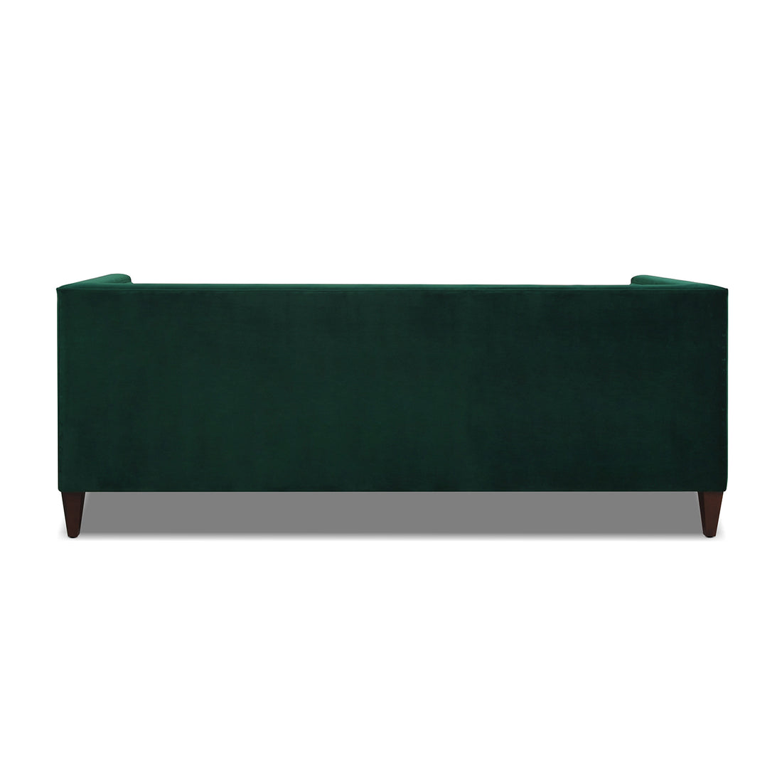 Jack 84" Modern Tuxedo Tufted Sofa, Evergreen Velvet Green Foam Velvet 3 Seat