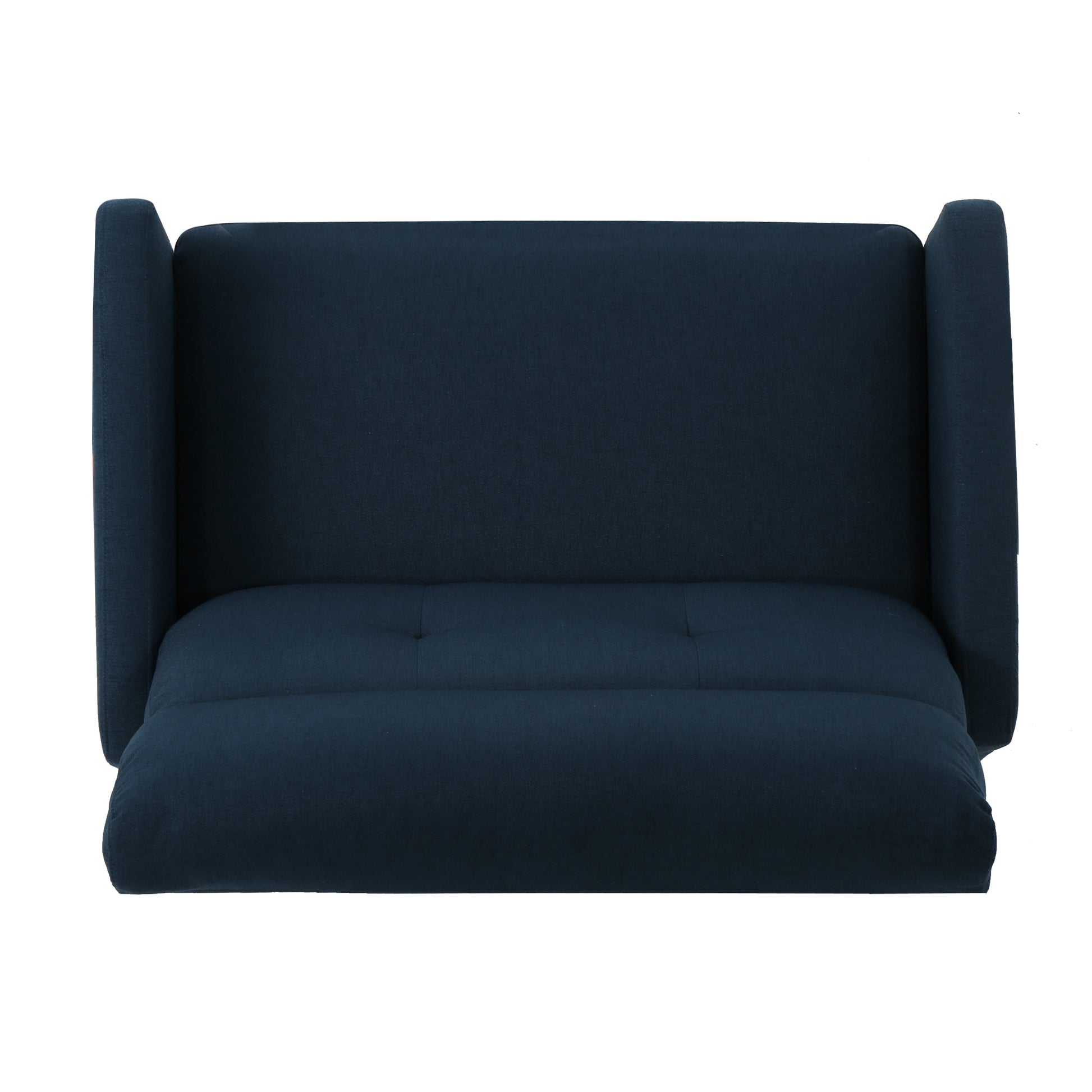 Recliner Chair Double Seats Navy Blue Fabric